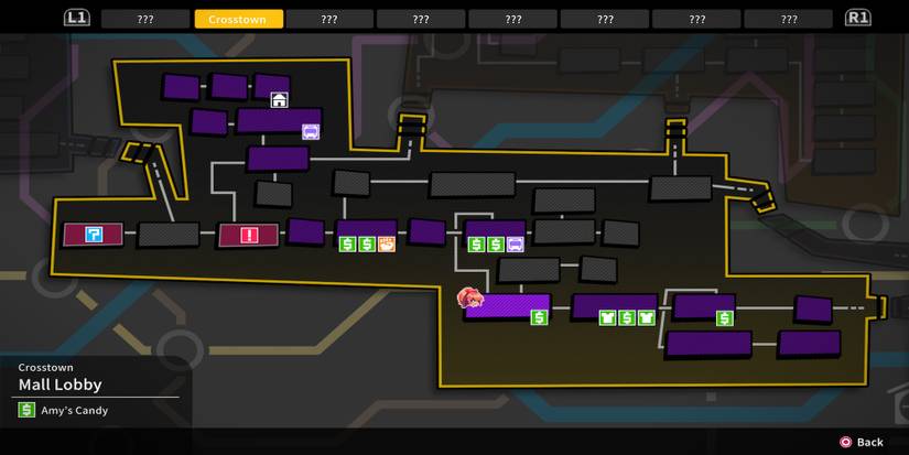 The map in River City Girls 2