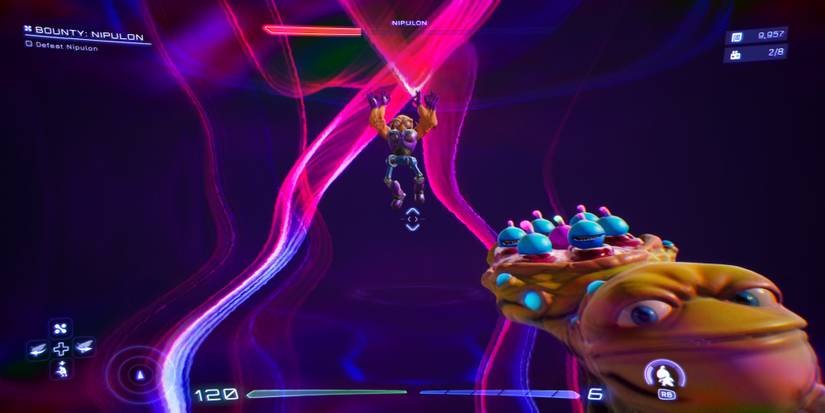 Fighting a boss in High on Life 