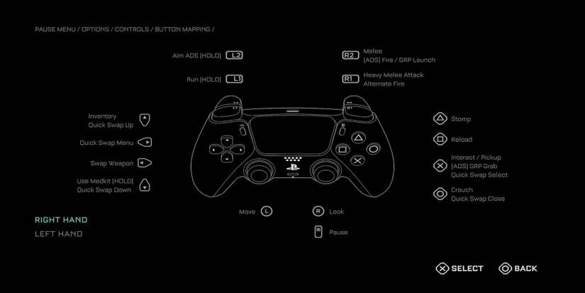 The options menu in The Callisto Protocol