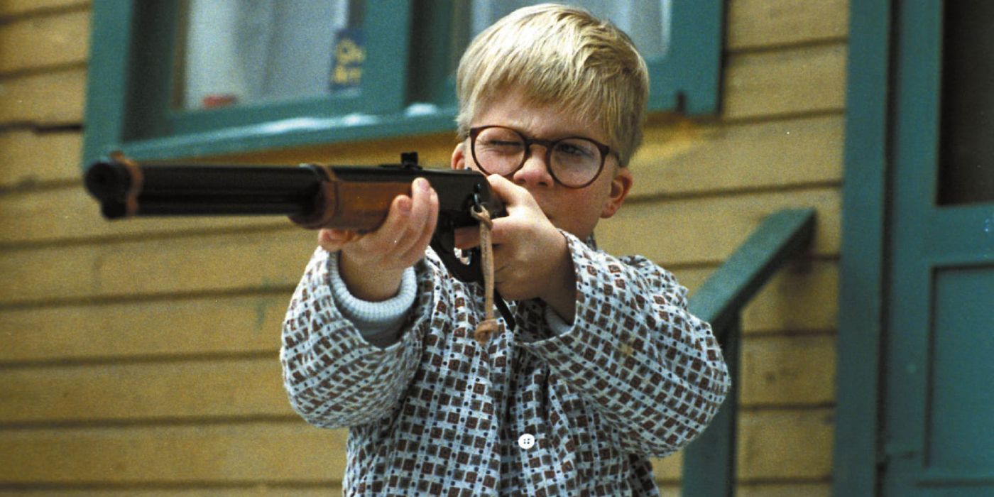 Ralphie aims his official Red Ryder BB Gun in A Christmas Story
