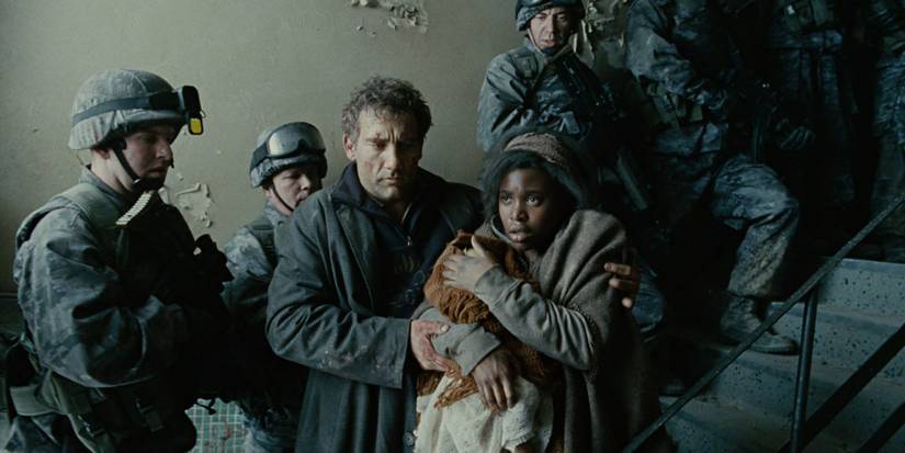 A scene featuring characters in Children Of Men