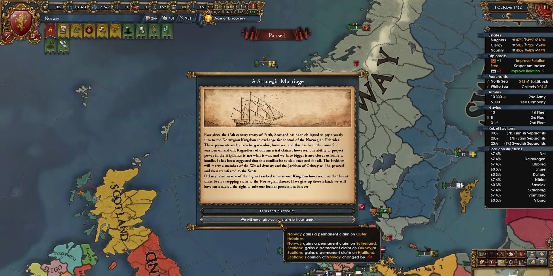 EU4 Lions Of The North A Strategic Marriage Scotland Event