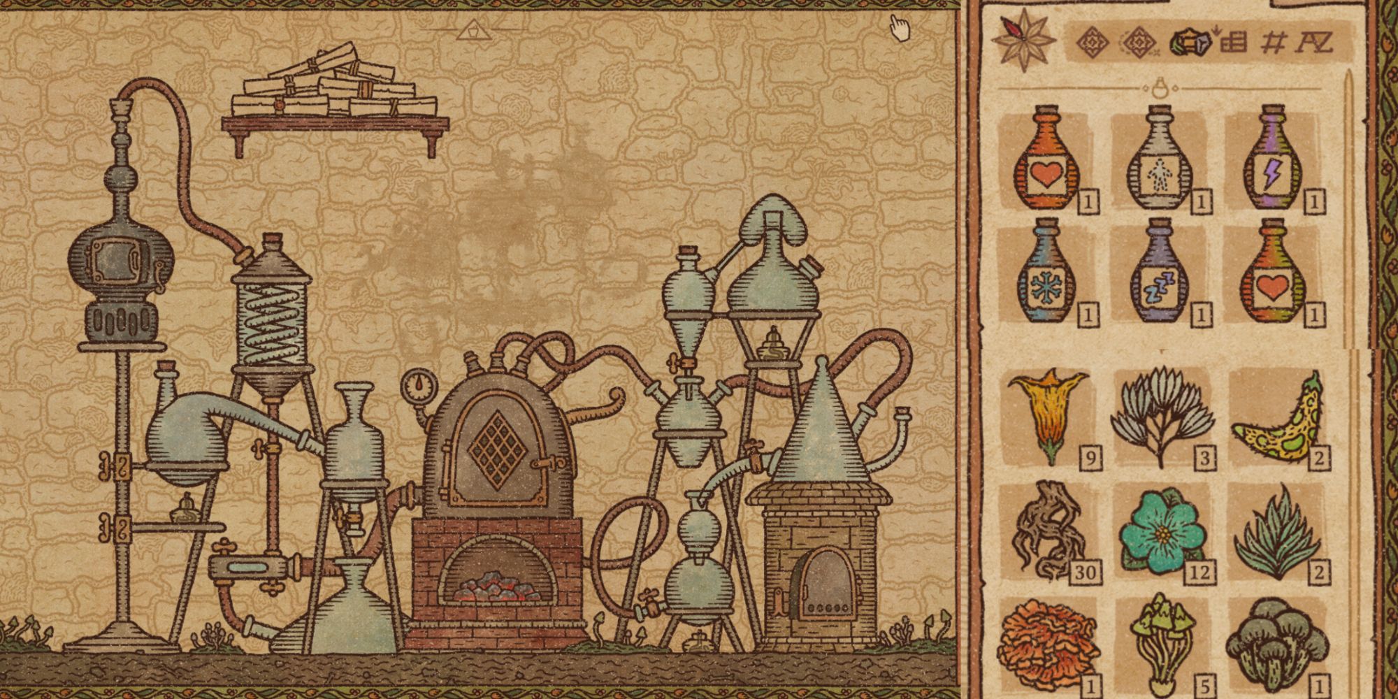 alchemy machine herbs potions