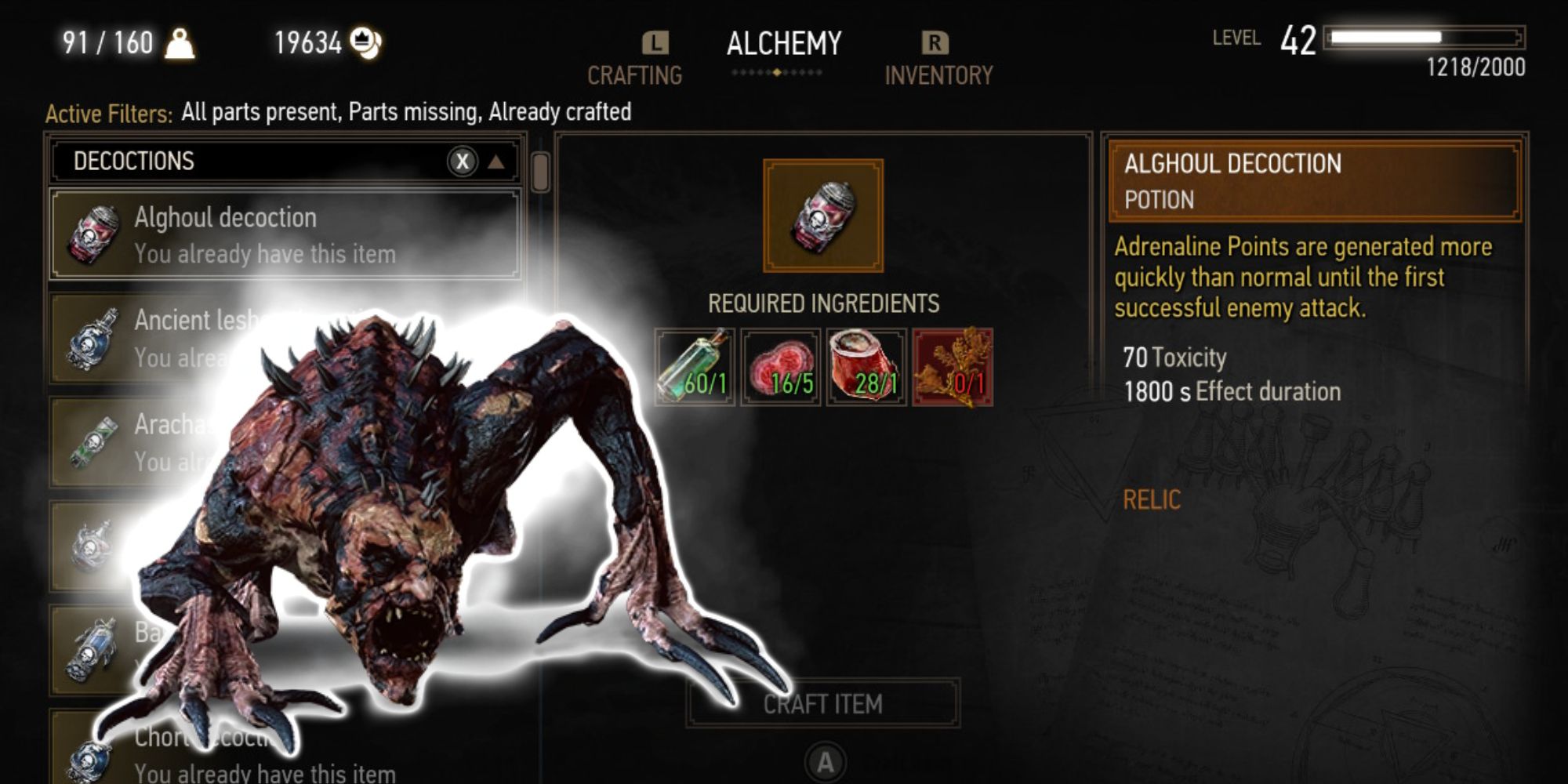 Alghoul Decoction Witcher 3