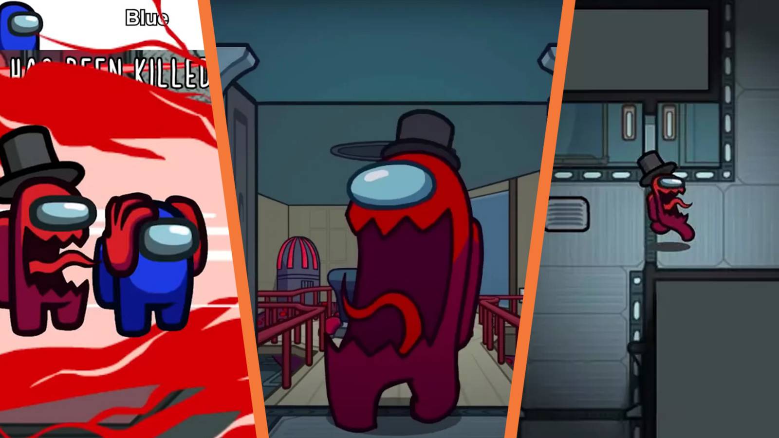 Screenshots from Among Us new mode Hide and Seek and its trailer. 