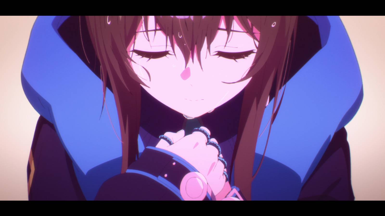 arknights haze with a blue scarf