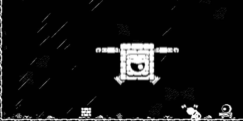 Player hits Kronch from the corner of the screen