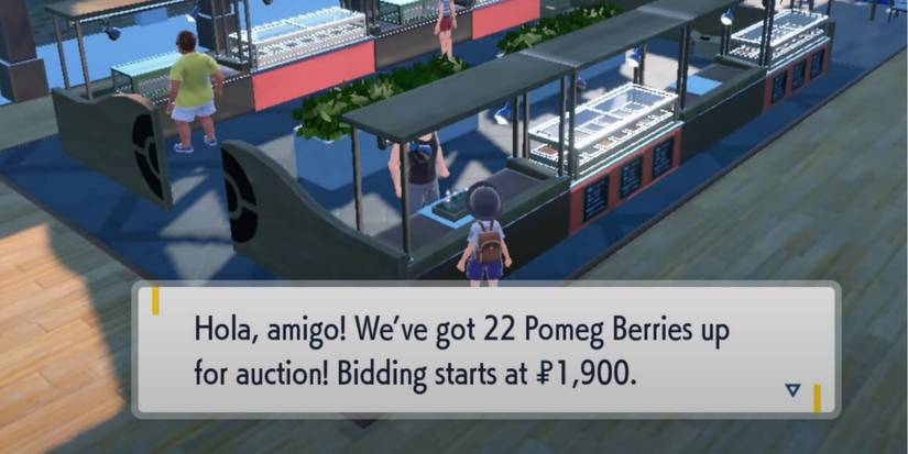 visiting an auction market in scarlet violet