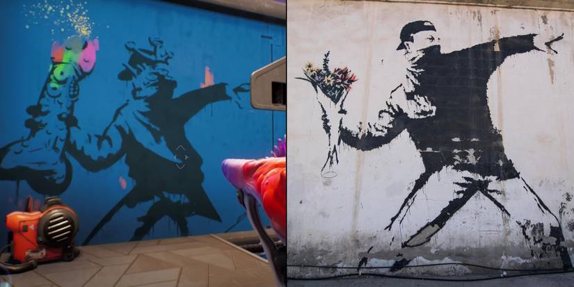 Flower Thrower - Banksy Reference