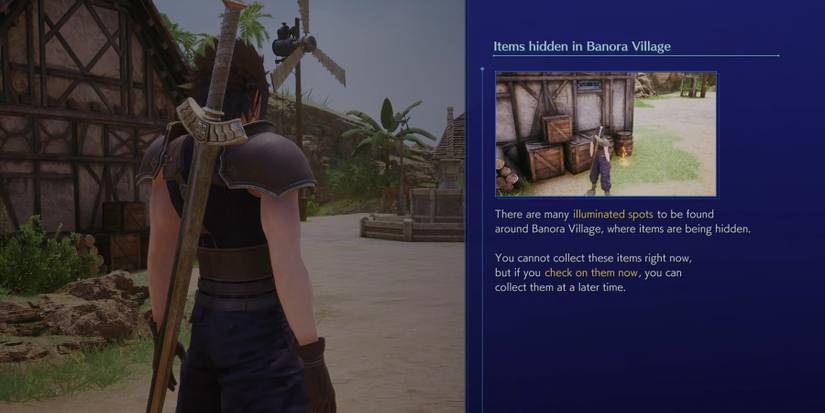 Zack in Banora in Crisis Core: Final Fantasy 7 Reunion