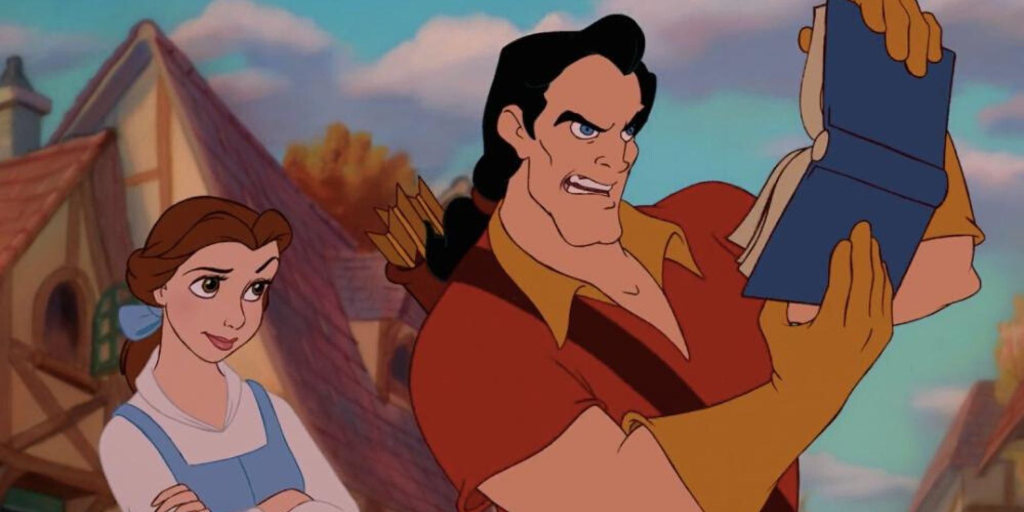 Belle and Gaston in Beauty and the Beast