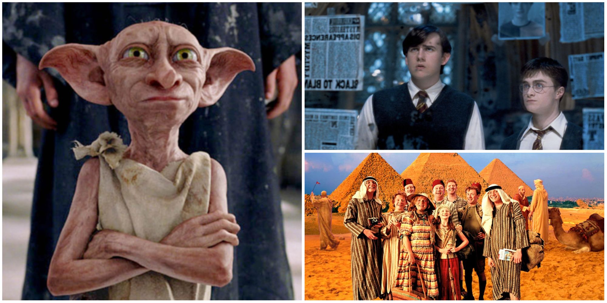Best Harry Potter Characters Missing From The Movies; Dobby, Harry, Neville and Weasleys