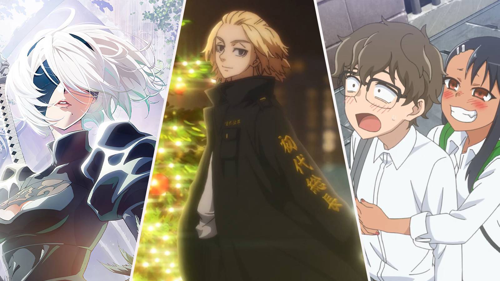best winter 2023 anime tokyo revengers, nier automata miss nagatoro
