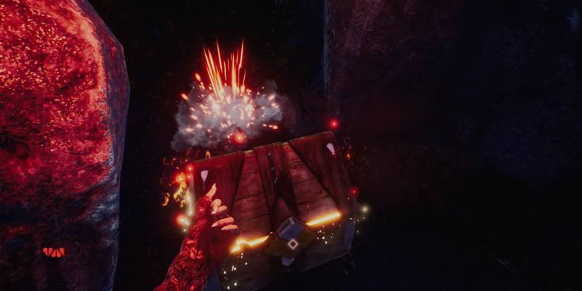 Player finds a treasure chest in the wild