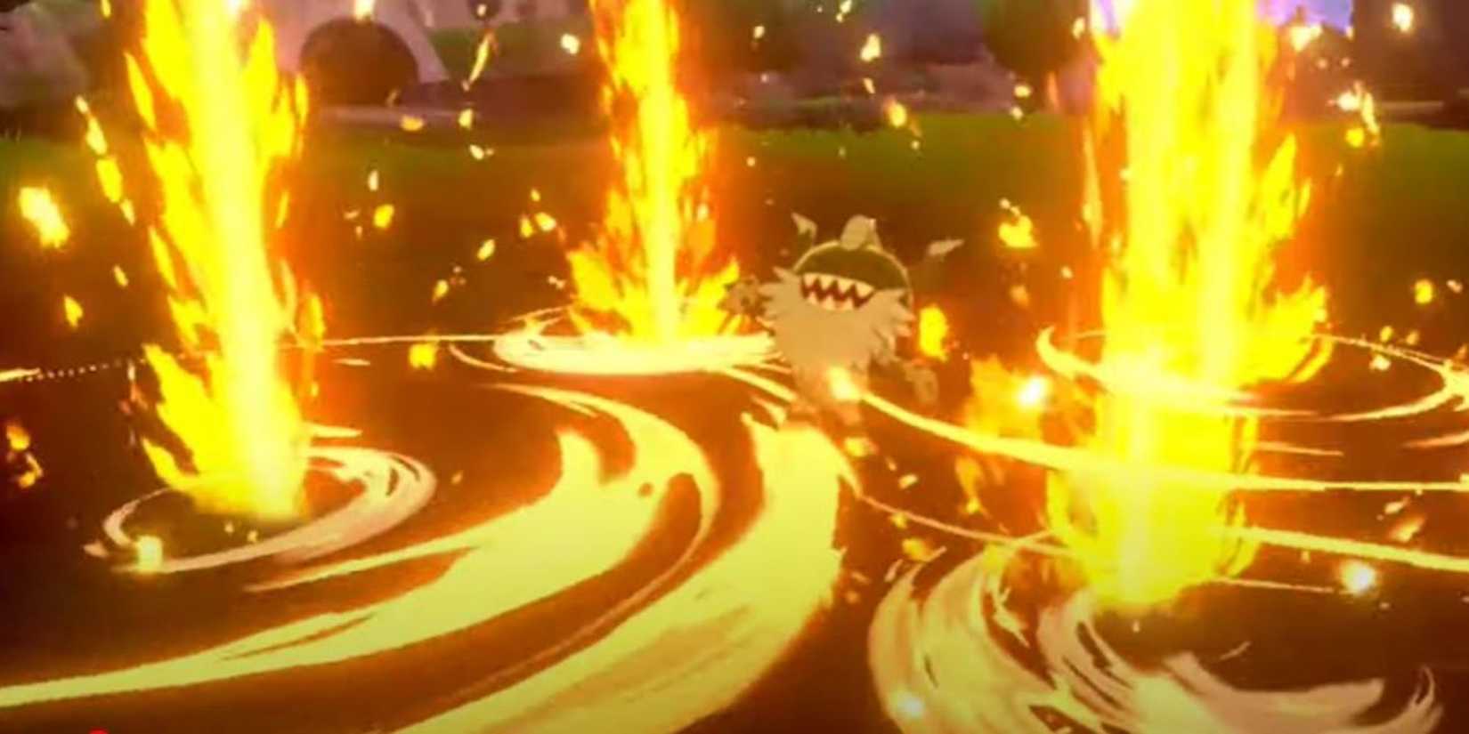 Blast Burn several blasts in Pokemon
