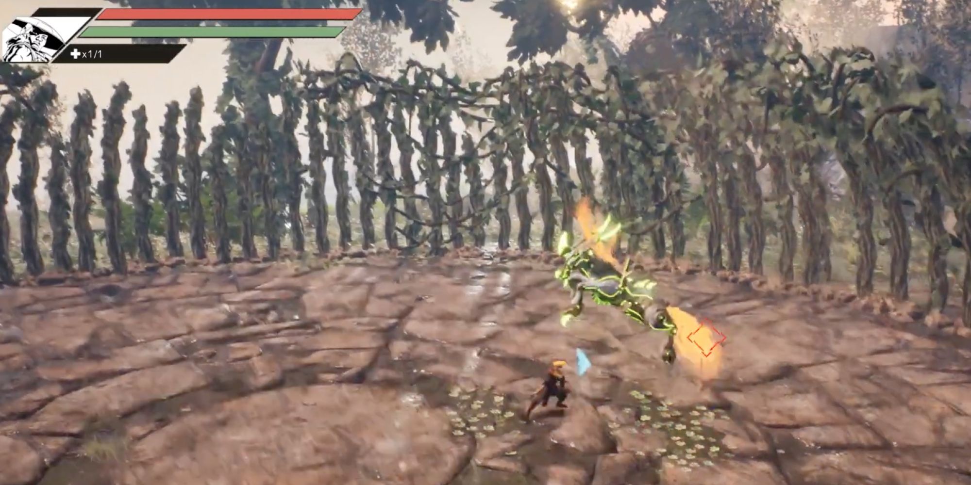The player cuts through Kirin with his sword