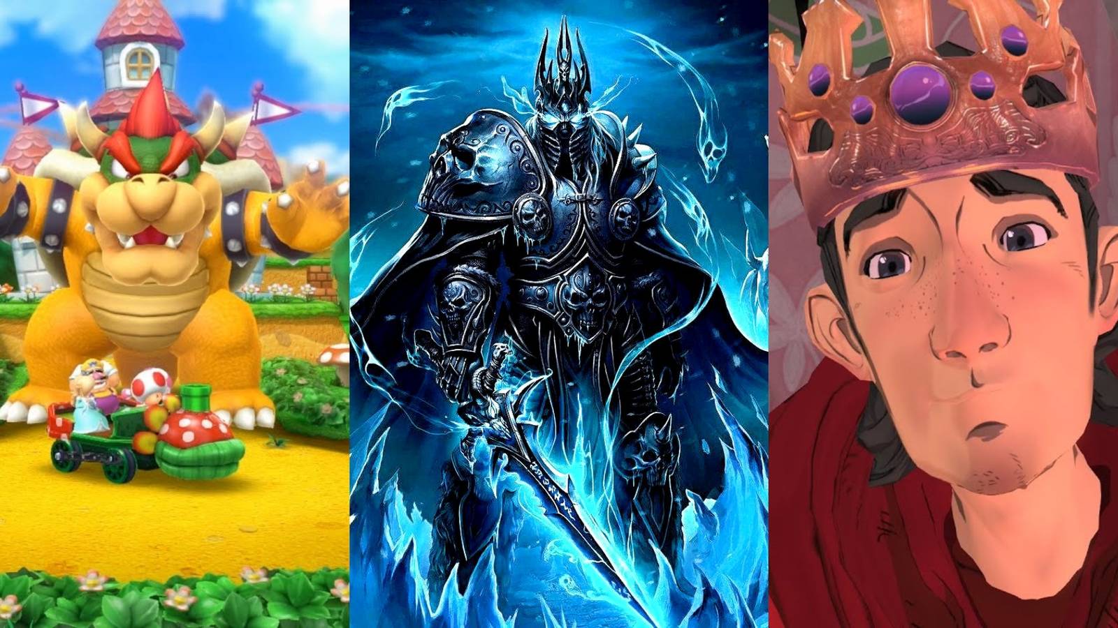 Bowser in Super Mario, The Lich King in World of Warcraft Wrath of the Lich Kin, King Graham in King’s Quest
