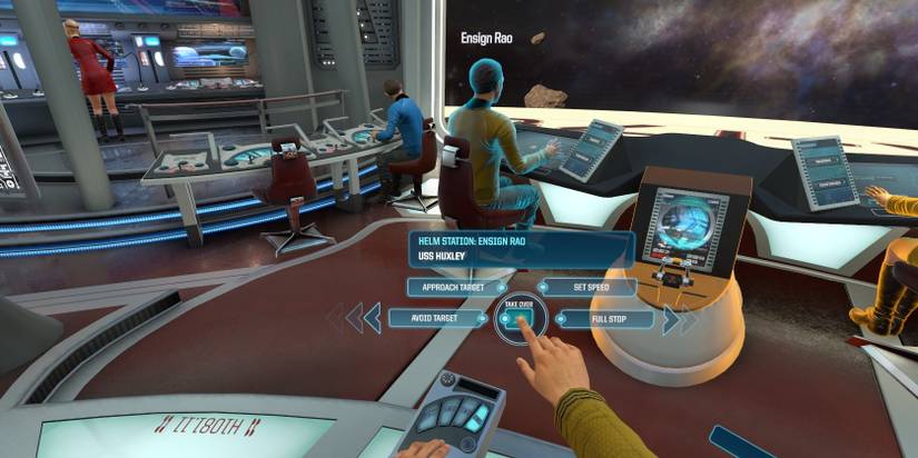 A Starfleet Captain in Star Trek: Bridge Crew