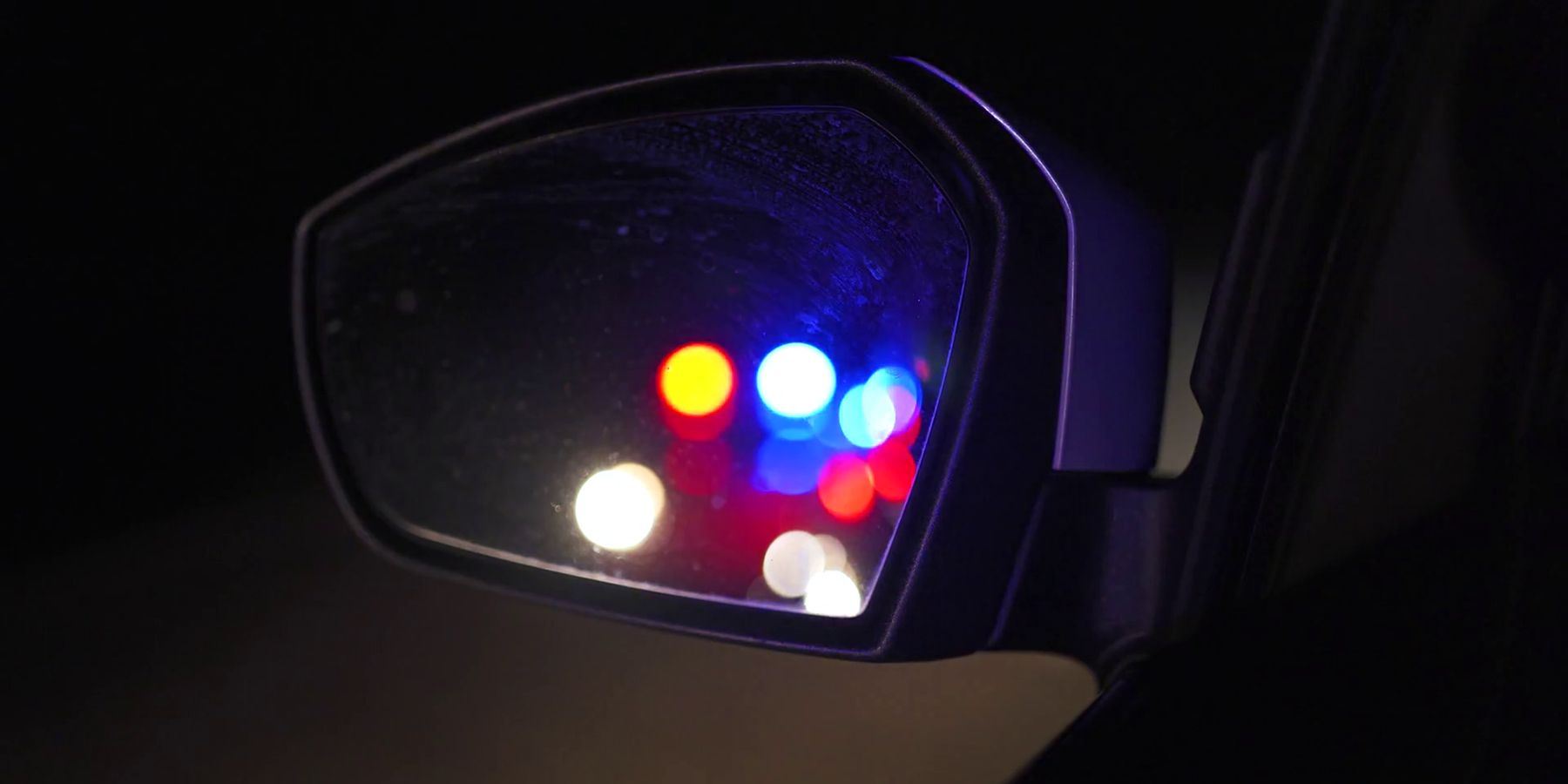 car side mirror police lights