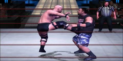 Austin hitting the Stunner of Bubba Ray Dudley