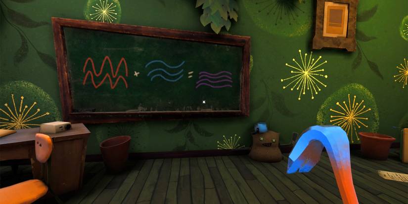 chemistry lab board in hello neighbor 2 back to school dlc