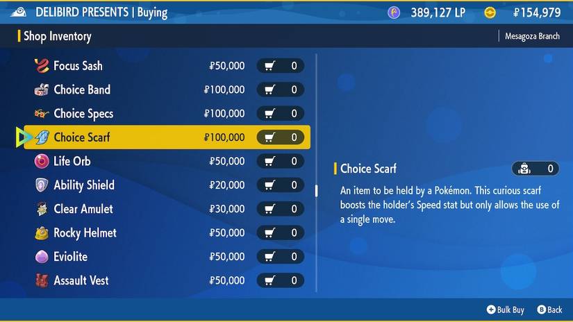 choice scarf shop page pokemon scarlet violet