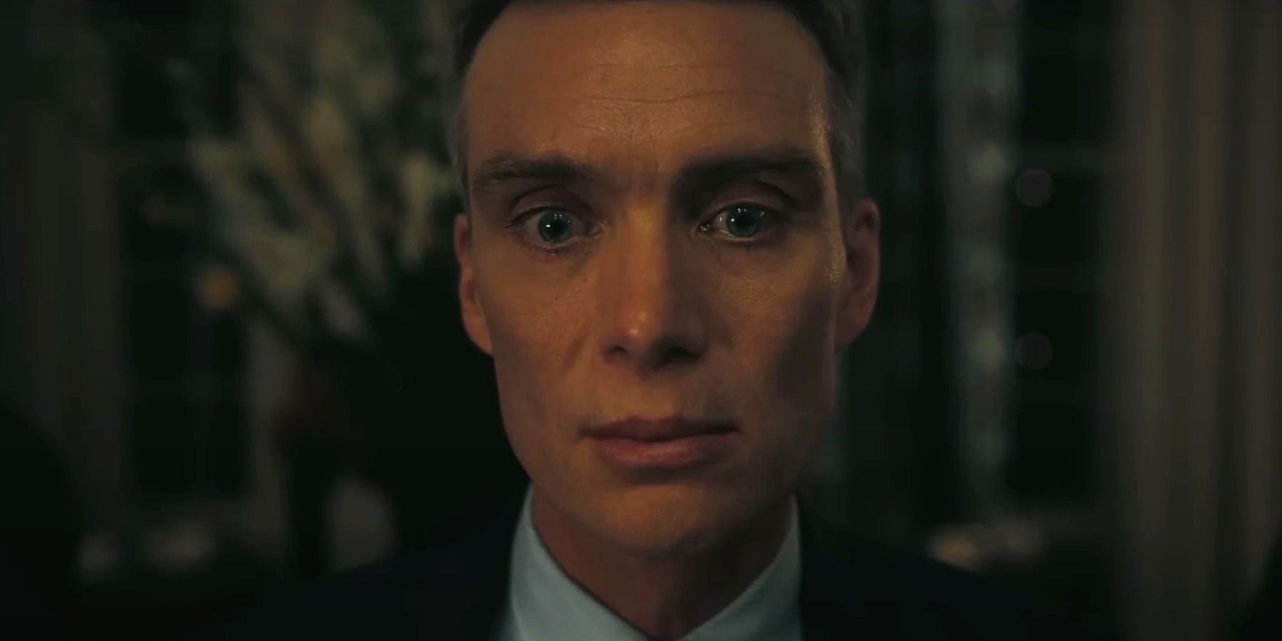 Cillian Murphy close-up as Oppenheimer in Christopher Nolan movie