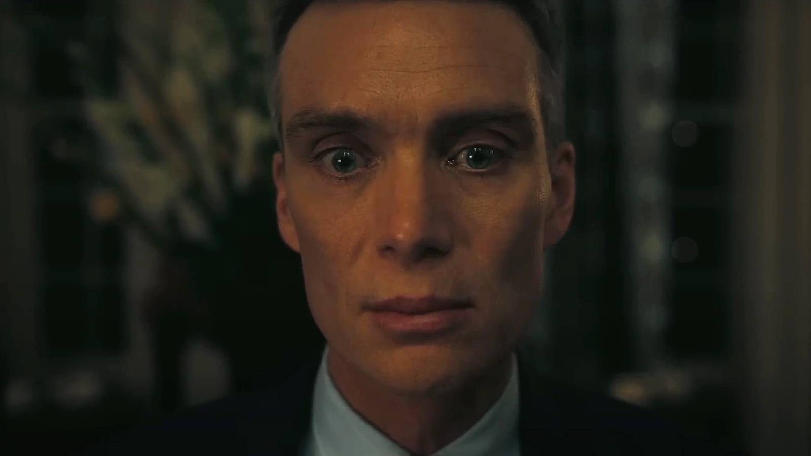 Cillian Murphy close-up as Oppenheimer in Christopher Nolan movie