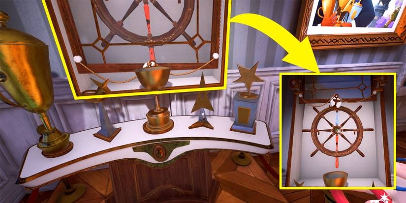 claiming the steering wheel after collecting all the trophies in hello neighbor 2