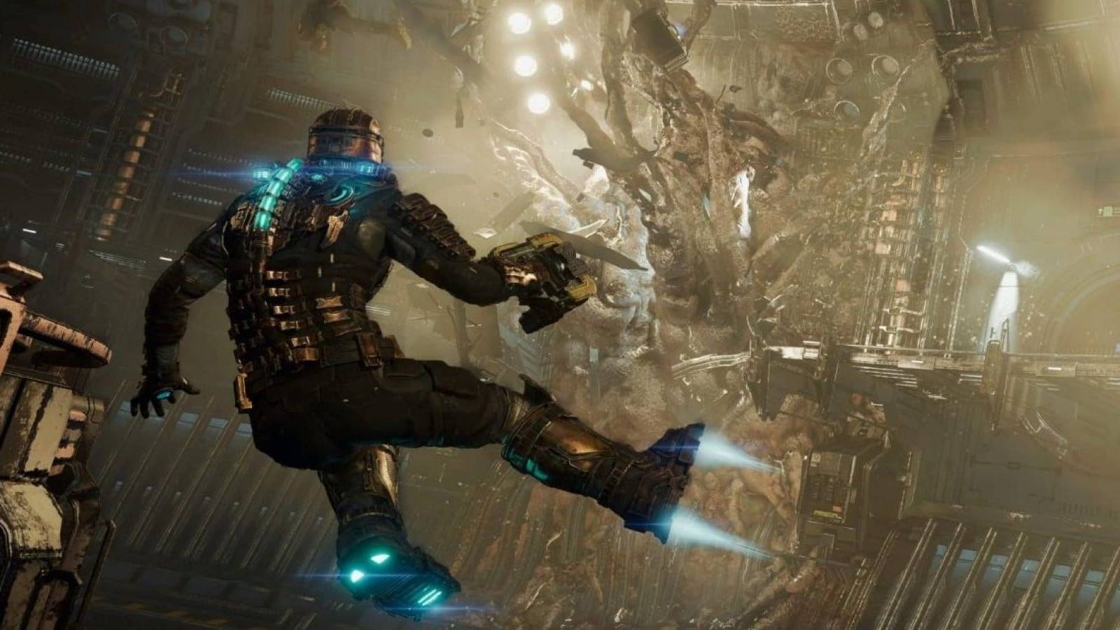 Isaac Clarke flying freely in the Dead Space remake