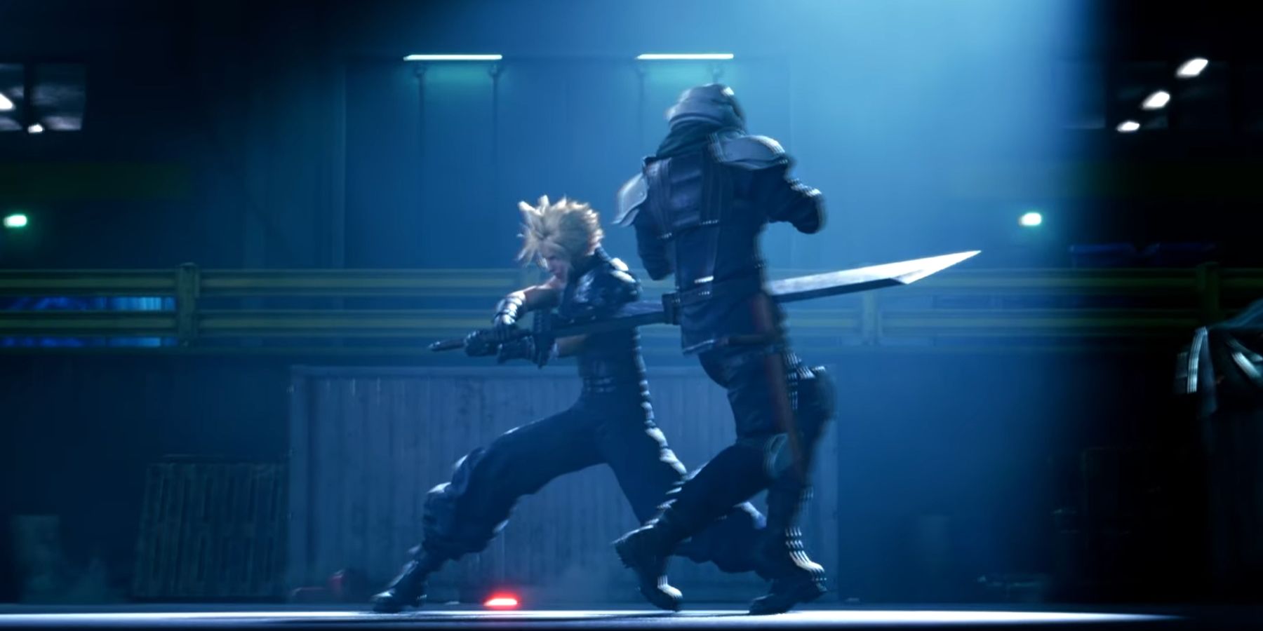 Cloud slicing Shinra soldier Final Fantasy 7 remake