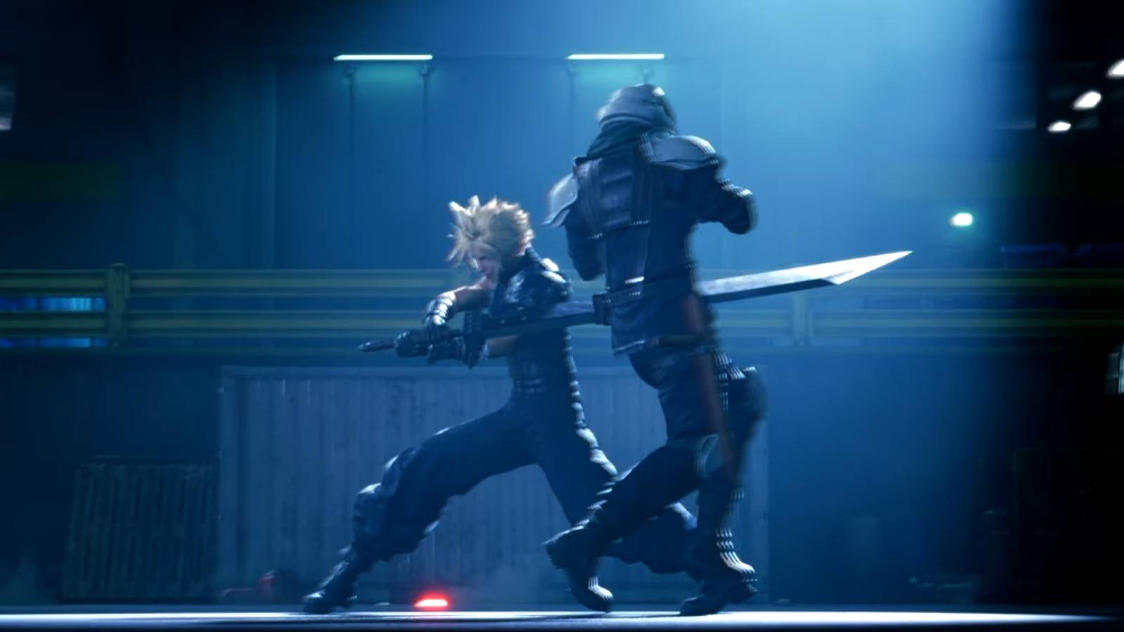 Cloud slicing Shinra soldier Final Fantasy 7 remake