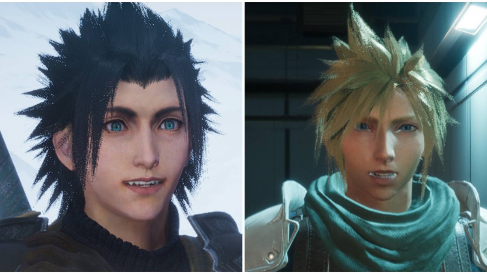 cloud strife zack fair profiles crisis core final fantasy 7 reunion