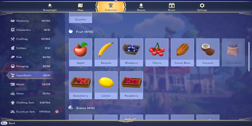 Coffee Bean in disney dreamlight valley