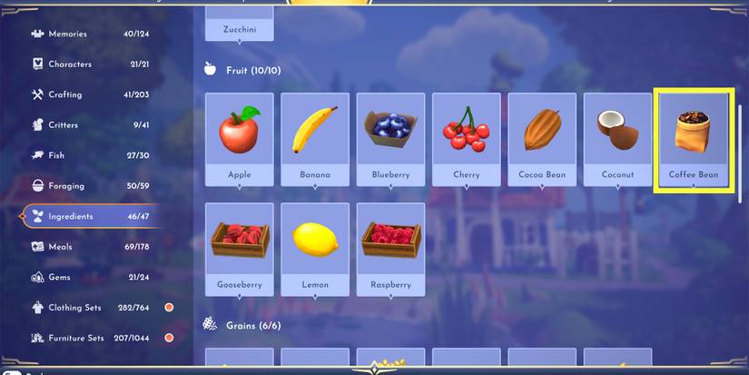 coffee bean is a fruit in disney dreamlight valley