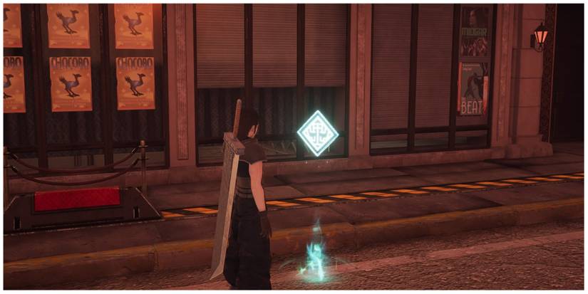 Zack approaches a save point in Crisis Core: Final Fantasy 7 Reunion