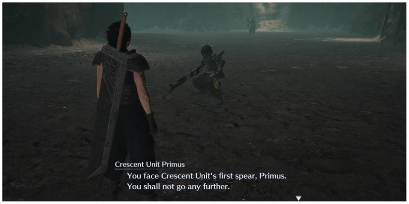 Zack faces Crescent Unit Primus in Crisis Core: Final Fantasy 7 Reunion