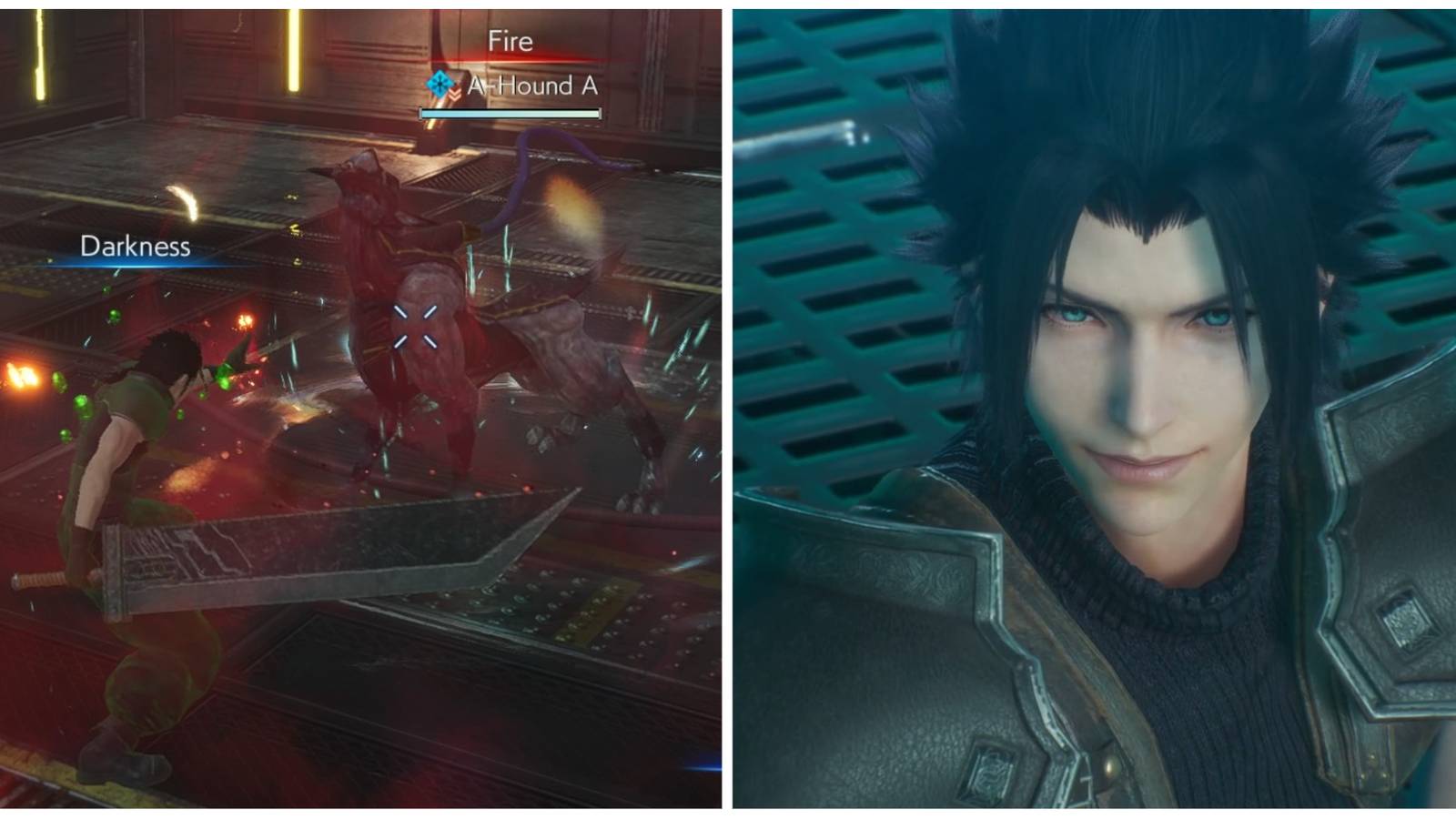 Zack uses the Darkness Materia in Crisis Core: Final Fantasy 7 Reunion