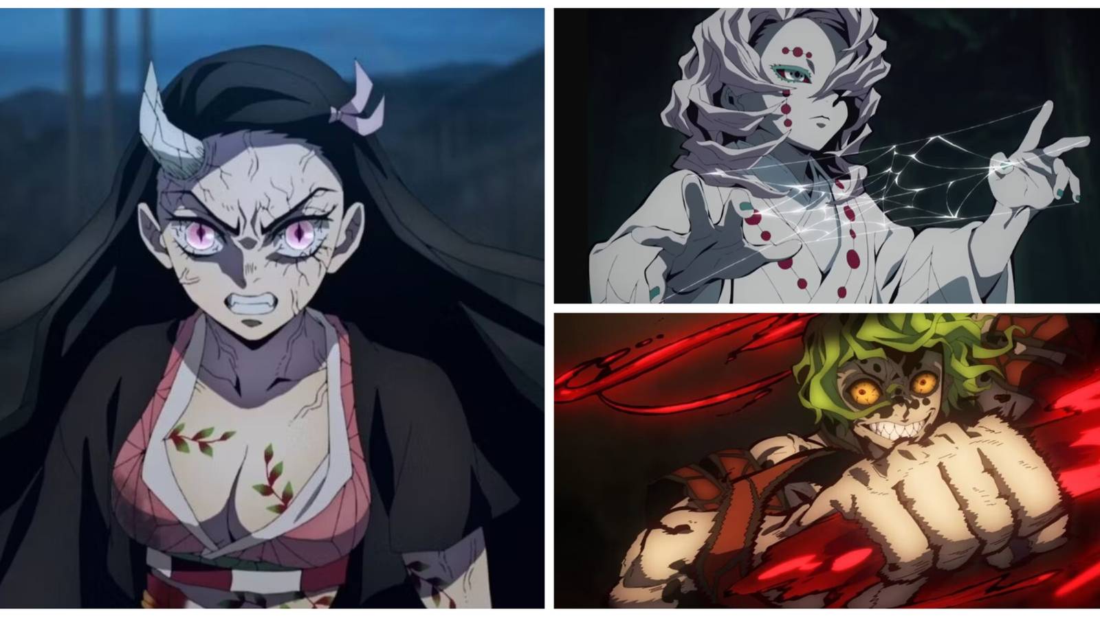 Demon SLayer, Nezuko, Gyutaro, Rui 
