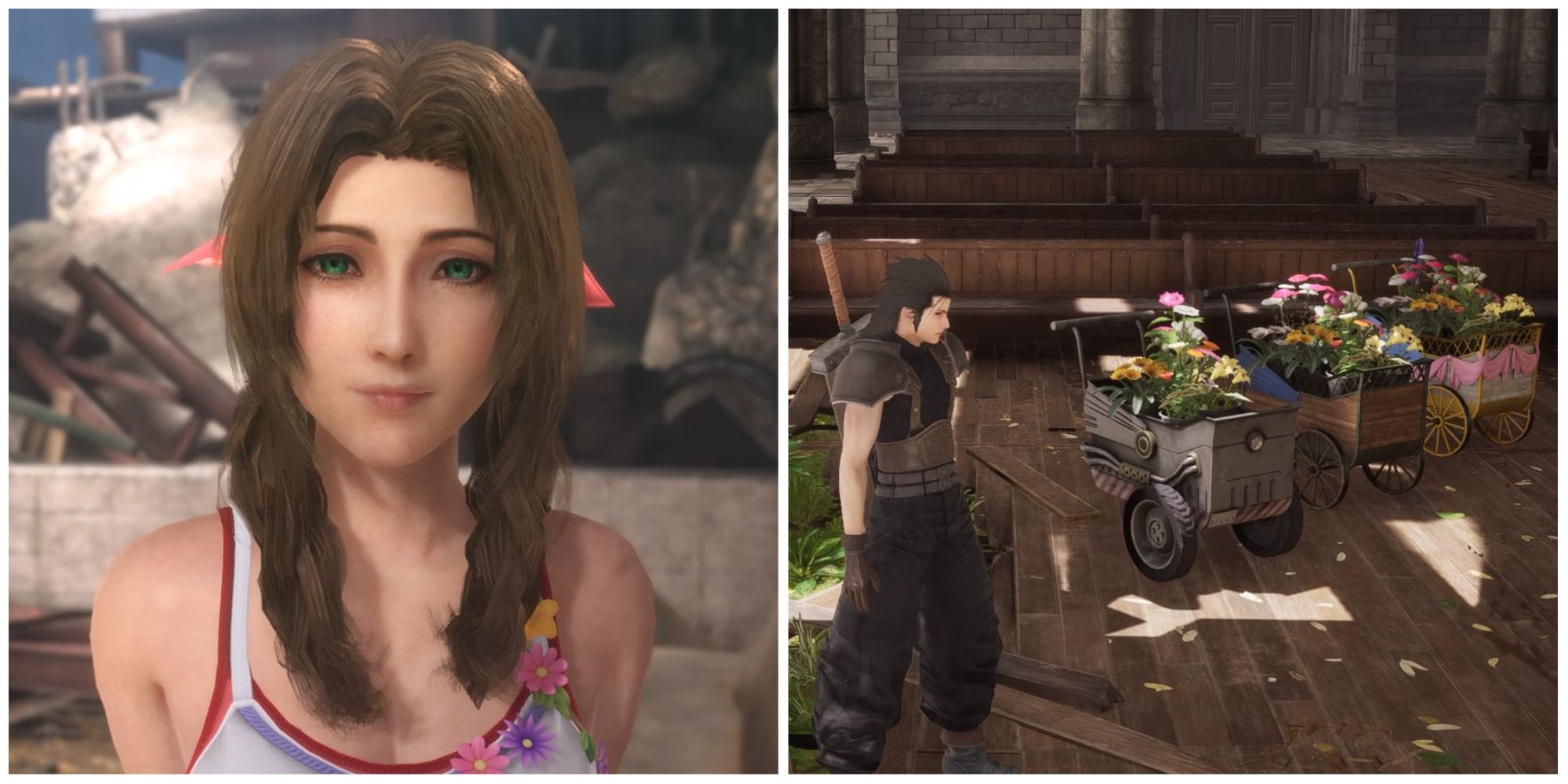 Final Fantasy VII: Crisis Core Reunion Midgar Full of Flowers