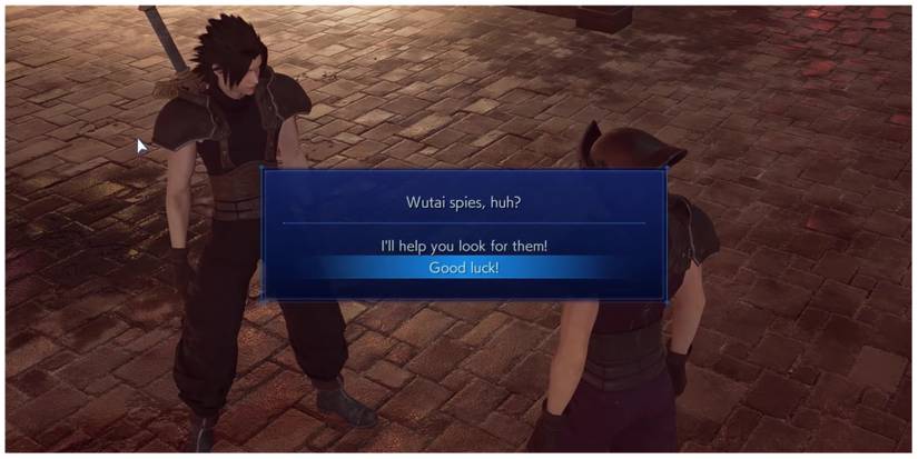 Zack begins searching for the Wutai Spies in Crisis Core: Final Fantasy 7 Reunion
