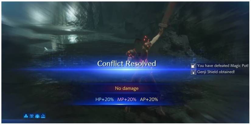 Zack obtains the Genji Shield in Crisis Core: Final Fantasy 7 Reunion