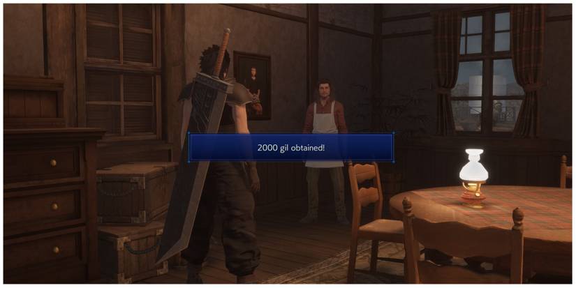 Zacks receives 2,000 gil in Crisis Core: Final Fantasy 7 Reunion