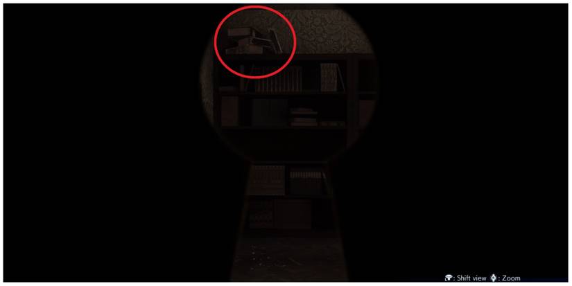 Zack looks through a keyhole in Crisis Core: Final Fantasy 7 Reunion