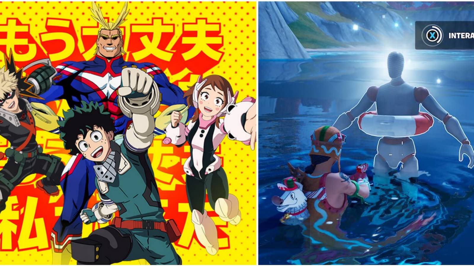 my hero academia promo skins and rescuing training dummy