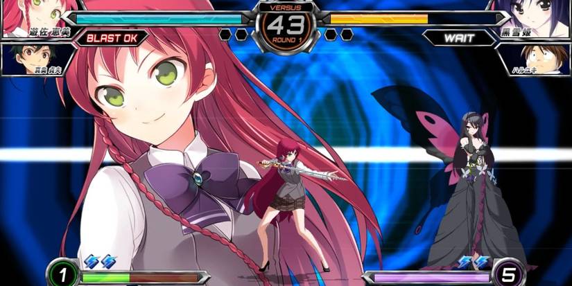 Characters from the publishing company Dengeki Bunko ducking it out