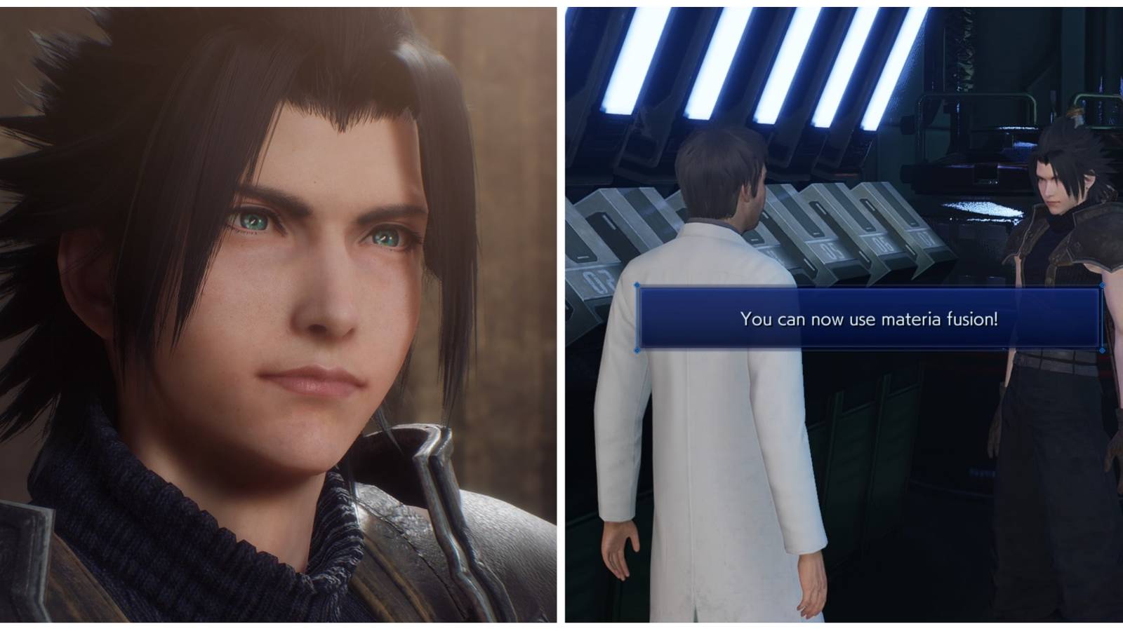 Zack unlocks Materia Fusion in Crisis Core: Final Fantasy 7 Reunion