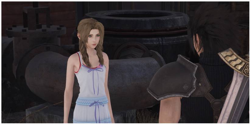 Aerith and Zack in Crisis Core: Final Fantasy 7 Reunion