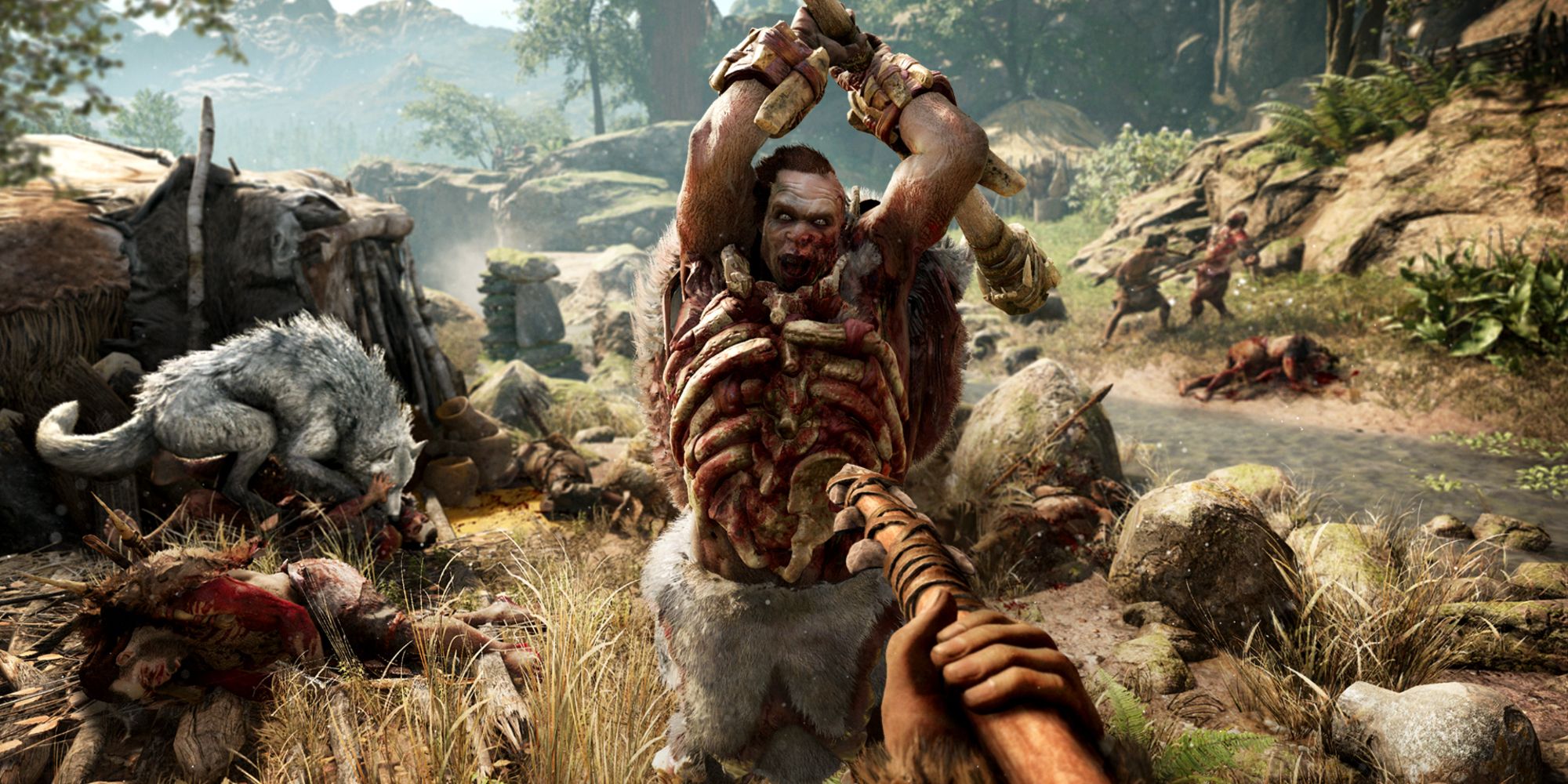 an enemy attacking the player in far cry primal