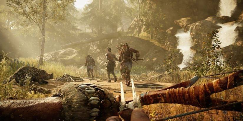 player firing a double bow